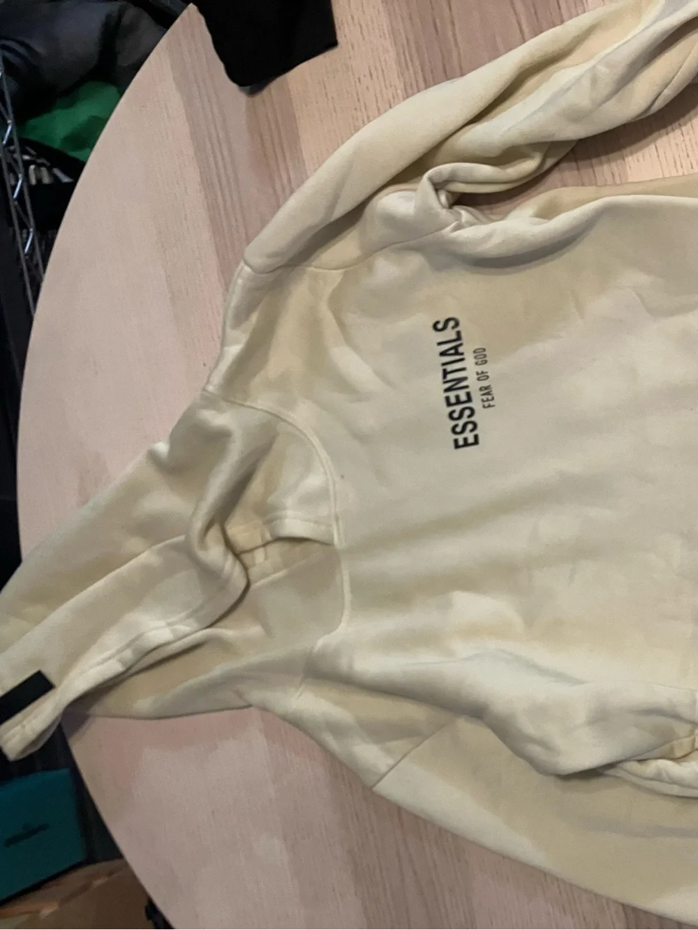 Fear of God ESSENTIALS Cream Lightweight Crewneck Sweatshirt